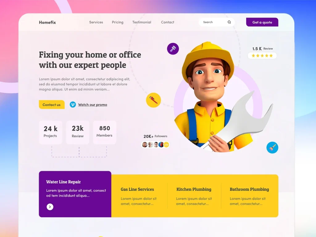 Plumber Web Design 3 Custom website design for Orange County plumbers